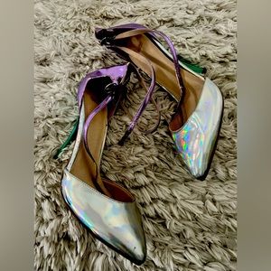 Metallic Colorblock Heels